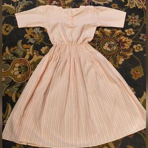Jessica Howard 80's Pink And White Striped Dress Princess Diana Vintage